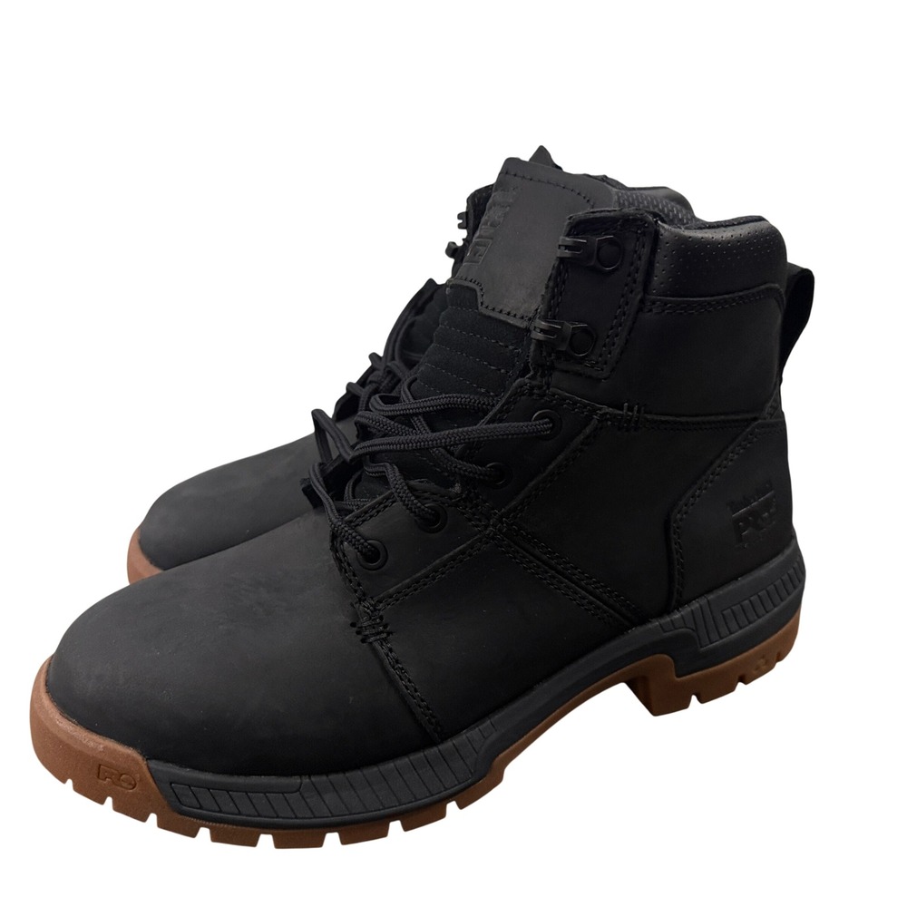 Timberland PRO Montauk Work Boots Mens 9.5 Black Soft Toe EH Leather 0A66DQEMW - Picture 3 of 6
